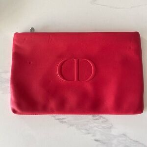 Dior red/pink make up bag